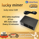 lucky miner lv08 Bitcoin miner crypto miner Solo miner BTC miner BCH BSV DGB WIFI 4TH/S SHA256 BM1366 Asic btc Mining Machine