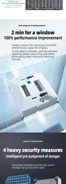 Robotic Window Cleaner Dual Water Spray,High Vacuum Suction Electric Window Washing Machine Smart Home Wall Glass Cleaning Robot