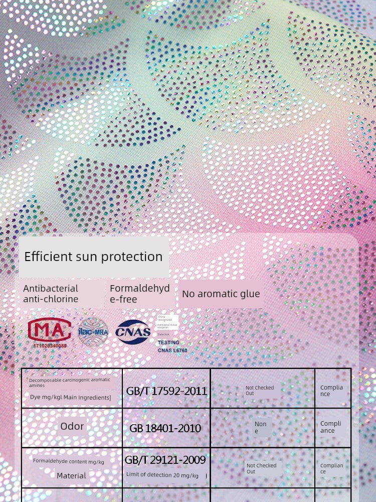 Summer Scale Purple Swimsuit Super Cute Children's Clothing