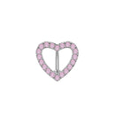 14G Stainless Steel Heart Dangled Belly Button Rings Belly Piercing Nombril for Women Girls Pink Zircon Crystal Sexy Navel Ring