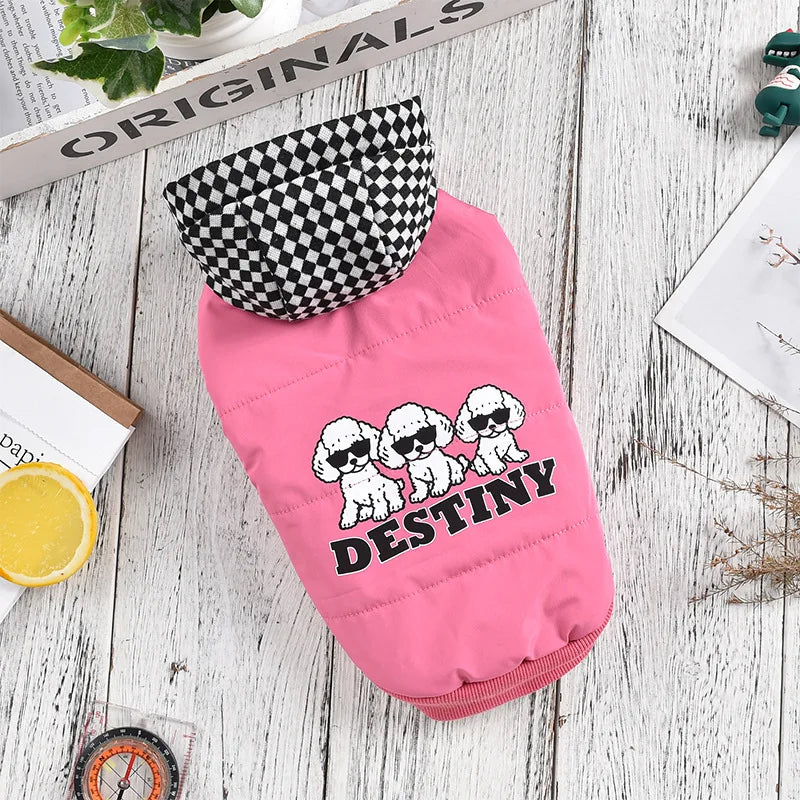 Cool Poodle Dog Costumes XXL 4XL Small Medium Puppy Animal Pet Clothing Down Windbreaker Fleece Outfit Pink Green Cat Supplies