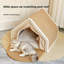 Cat nest Winter warm cat villa Cat house shell semi-enclosed sleeping bag cat scratching board does not drop scraps sisal cat te
