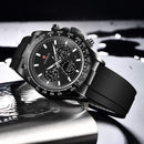 LIGE Top Brand Luxury FOXBOX Men Watch Calendar Date Week Quartz Wristwatch Dual Display Digital Watches Mens Luminous Clock Man