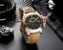 Automatic Watches for Men Mechanical Movement Genuine Brown Leather Multifunction Yellow Green Rose Gold Reloj Hombre Baratos