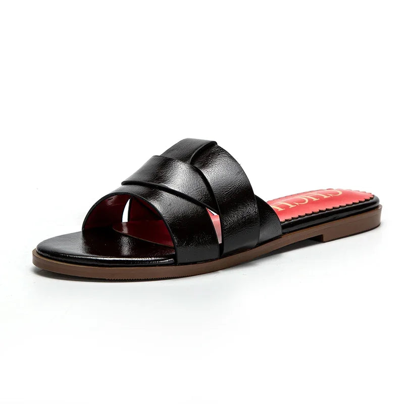 Fashionable Classic Design Women's New Slippers Outdoor Flat Bottom Beach Tourism Summer Women's Slippers