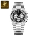 POEDAGAR Luxury Man Quartz Watch Sport Military Watch For Men Waterproof Luminous Date Chronograph Stainless Steel Men's Watches