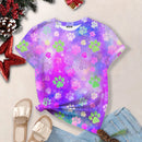 2024 Women's Top Summer Clothes Fashion Short-Sleeved Cat And Dog Paw Print Women's T-Shirt Cute Dog Paw Aesthetic Tops Woman