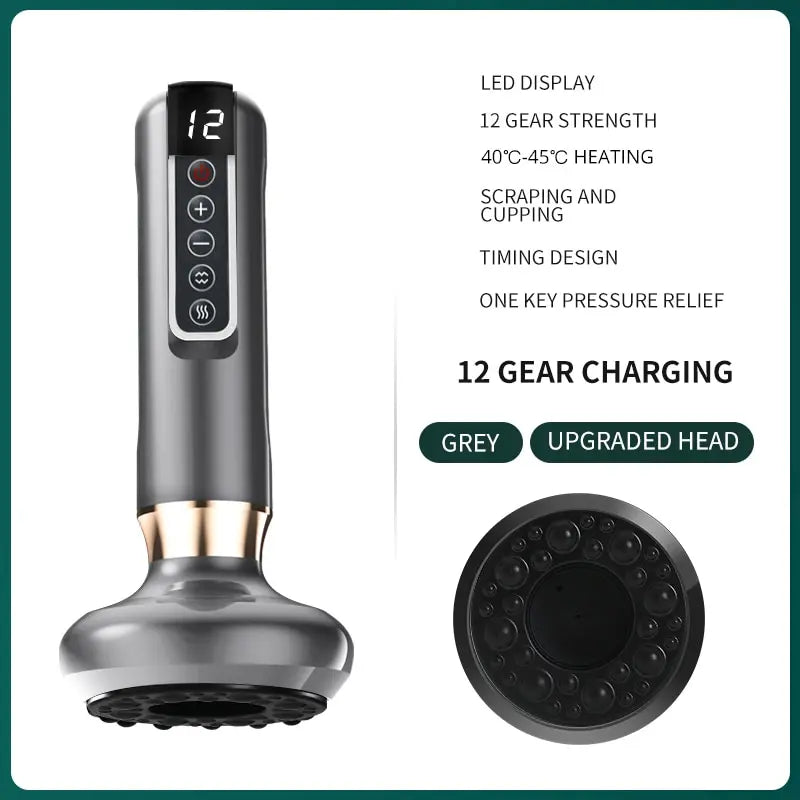 Masajeador eléctrico con ventosas al vacío GuaSha, anticelulítico, belleza, salud, raspado, calor infrarrojo, adelgazante, masaje Gua Sha