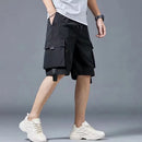 Pantalones cortos cargo de verano para hombre, holgados, de cinco puntos, con múltiples bolsillos, deportivos funcionales