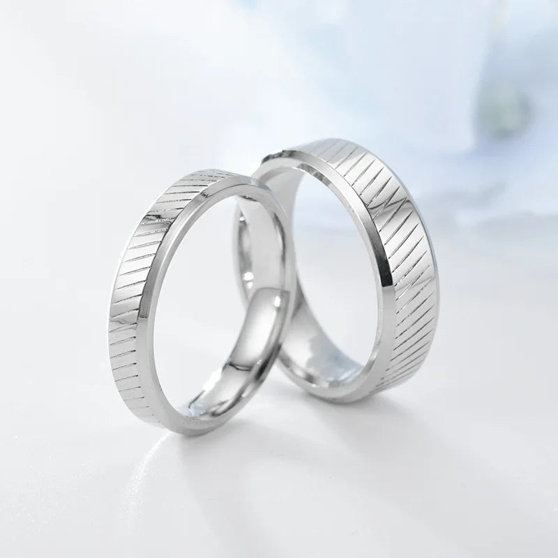 SOHOT  Titanium Steel Variety Couple Ring Jewelry For Lovers' And Unisex Punk Fashion Simple Travel Wedding Party Gift Wholesale