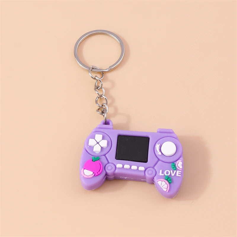 Cute Game Machine Keychains Resin Game Console Charms Keyrings Souvenir Gifts for Women Men Handbag Pendants Key Chains