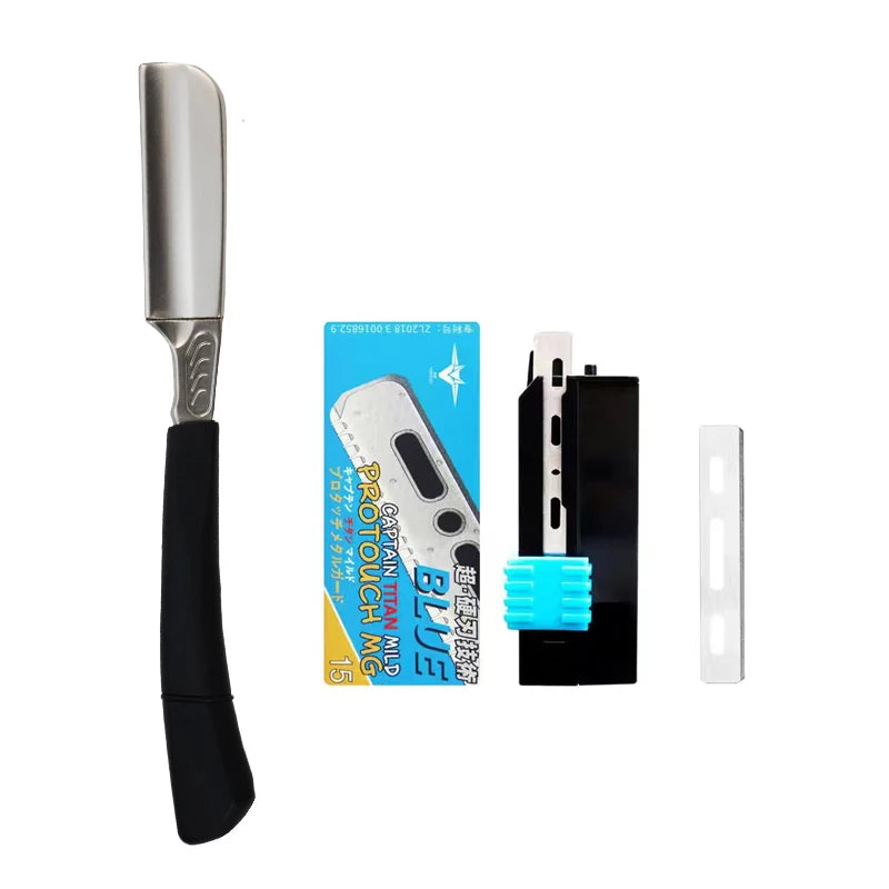 Feather Shaver Straight Edge Barber Razor Stable Haircut Beard Eyebrow Shaving Tool Hairdresser Trimming Gift
