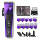 Cortadora de pelo eléctrica profesional KULILANG R77F con cabezal de aceite degradado, color morado, cuchilla FADE chapada en titanio, 7200 rpm, para peluquería