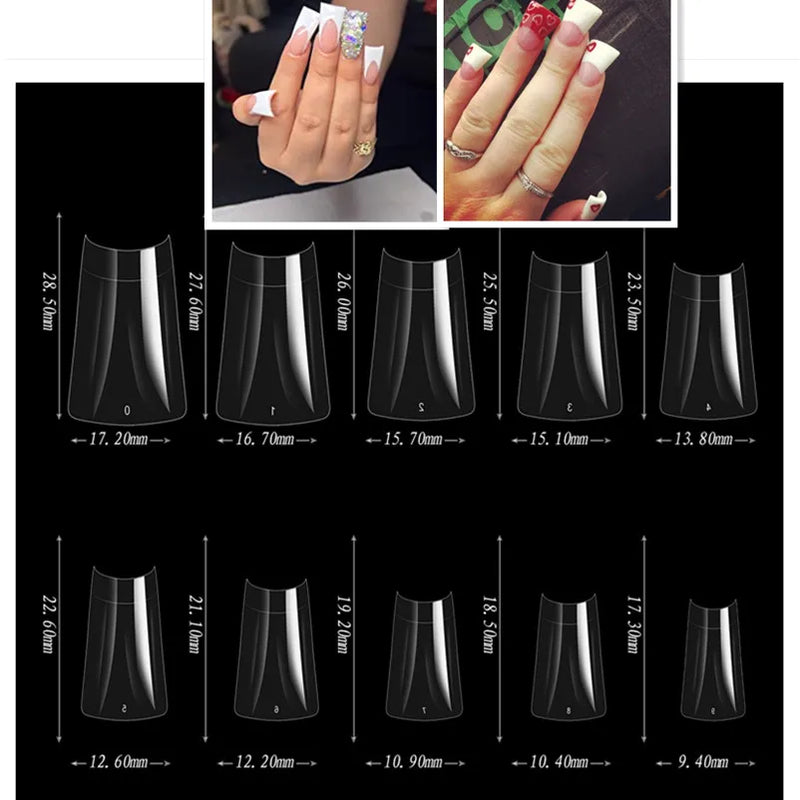 Fake Nails 100PCS Claw Shape Full Cover Wearable DisassemblyGlossy Pure White Red Orange Natural False Nails Tips