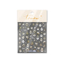 1Pcs Luxury Gold Christmas Nail Decorations Stickers Press on Nails 5D Laser Snowflake Christmas Tree Nail Art Sticker Decal DIY