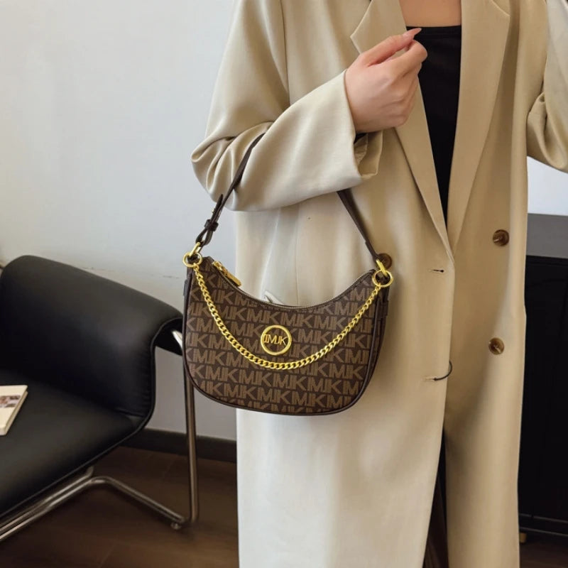 New Fashion Women's Bag Trend Brand Retro Chain Shoulder Crossbody Bag High Quality Versatile Armpit Bag Designer Luxury Handbag