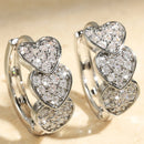 Luxury Cubic Zirconia Gold Color Zircon Hoop Earrings For Women Luxury Circle Crystal Girls Party Jewelry