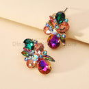 Fashion Original Geometric Bridesmaids Wedding Party Statement Jewelry Luxury Unusual Glass Stud Earrings For Women Accessories