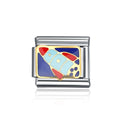 New Fashion Love Beauty Peace Girl Key Happy Forever Dad Italian Links Bracelet Stainless Steel Jewelry Diy Making