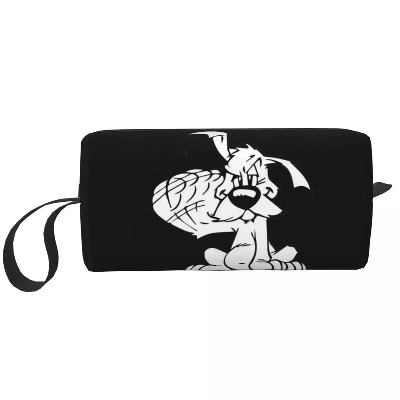 Custom Anime Asterix And Obelix Travel Cosmetic Bag for Women Cartoon Getafix Toiletry Makeup Organizer Beauty Storage Dopp Kit