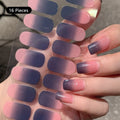 16Tip White Pink Full Cover Nail Sticker Self-Adhesive Simple Gradient Effect Full Nail Wraps DIY Nail Art Making Manicure Autum