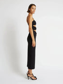 Black Sexy Hollow Out Bandage Prom Bodycon Bandage Dress Sexy Sleeveless Brown Runway Cocktail Celebrity Evening Party Dress