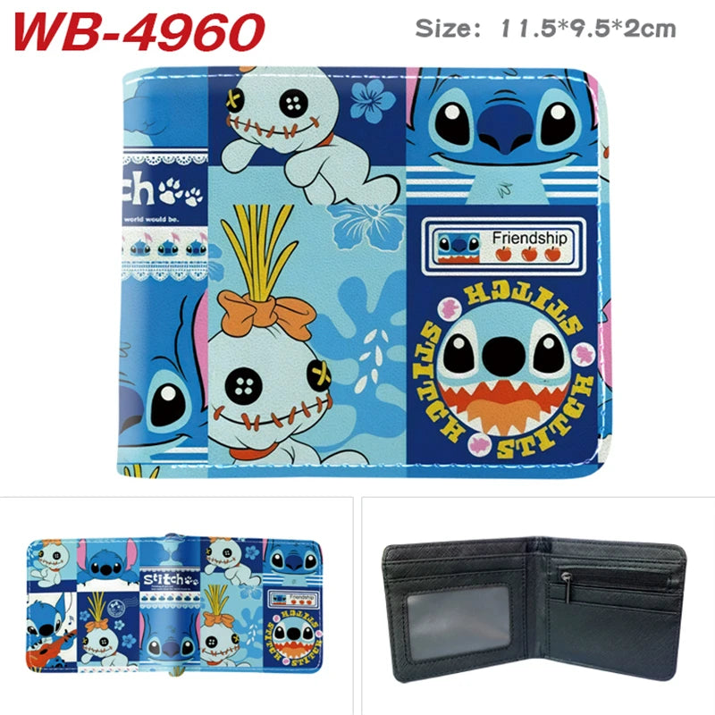 Miniso Cartoon Stitch Wallet Short Purse with Coin Pocket