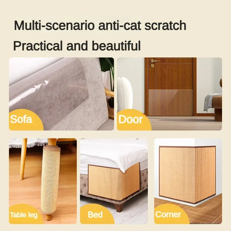 Cat Scratch Mat Wall Sofa Protection Cat Scratch Board Pad Strong Bamboo Cat Paws Massage Toys Chair Sofa Furniture Protector