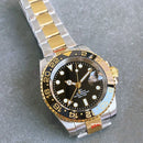 Gold Tow Tone NH34A GMT Movement Diving Watch for Men Automatic Watches Mechanical Swim Jubilee Bracelet 200m Waterproof Date