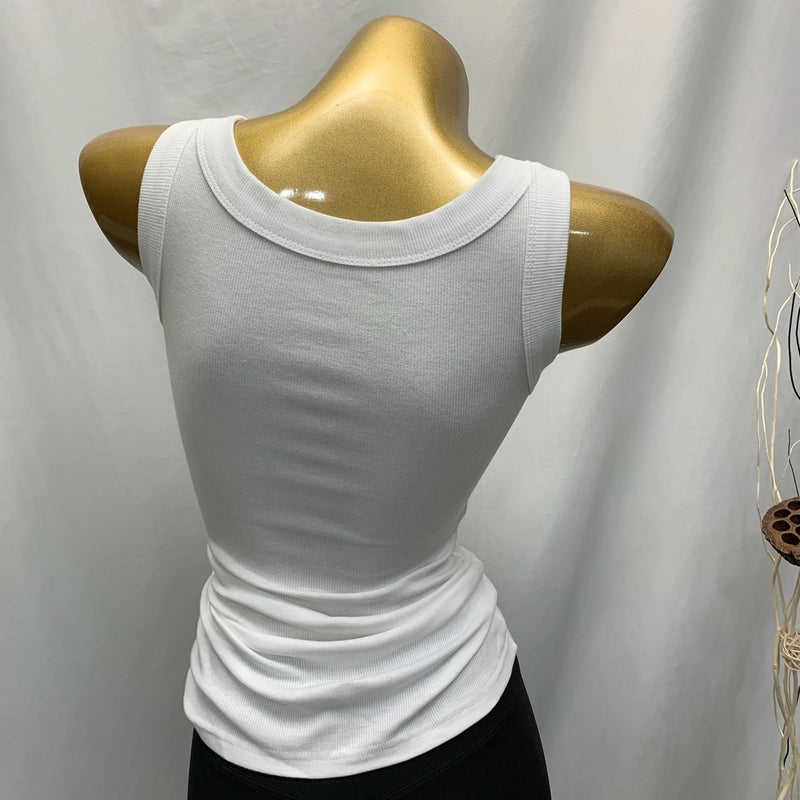 Women Clothing Sleeveless Summer Tops For Woman Cottton Casual Women T-shirts O-NECK Tank for girls Solid Clothes for Lady
