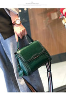 Oil Wax Cowhide Leather Women's Handbag 2024 New Crossbody Bag Lady Commuter Summer Bag Handbill Shoulder Messenger Bags