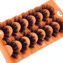 New 7 Pairs 20-25mm 8D fake Lashes Bulk Faux with Custom Wispy Natural Mink Eyelash Wholesales makeup Fluffy False Eyelashes