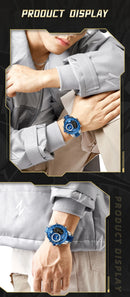 NAVIFORCE Luxury Brand New Watch for Men Stainless Steel Dual Display Quartz Wrist Watches Waterproof Military Sports Male Clock