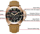 Automatic Watches for Men Mechanical Movement Genuine Brown Leather Multifunction Yellow Green Rose Gold Reloj Hombre Baratos