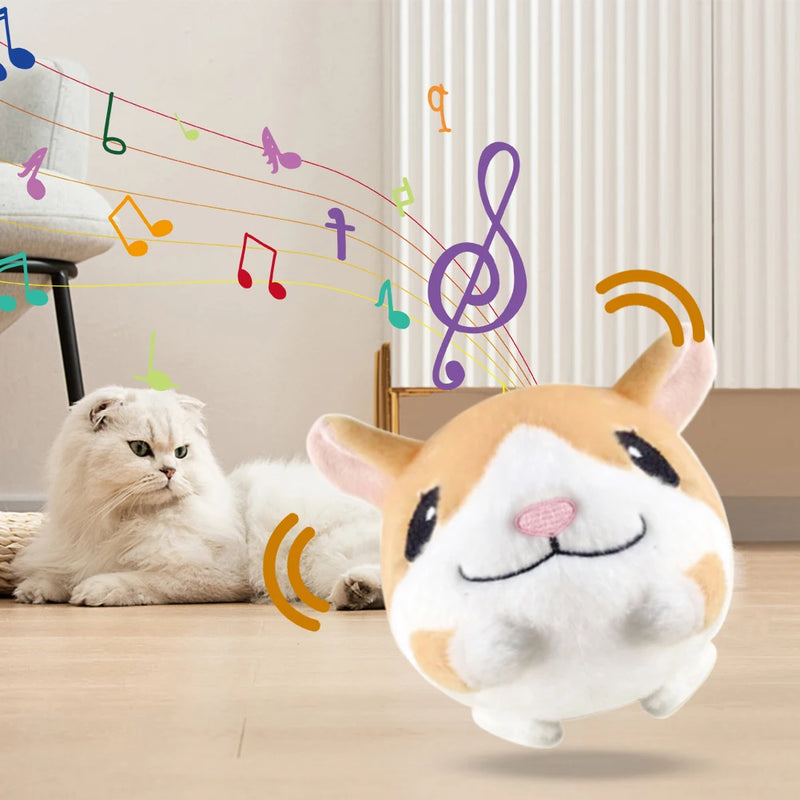 Electronic Pet Dog Toy Music Vibration Bouncing Jump Ball Toys Singing Talking Interactive Plush Doll Gifts for Dogs and Cats