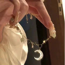 سوار فاخر مضفر على شكل ورقة حب، أساور زفاف من الكريستال للنساء، هدايا للذكرى السنوية وعيد الحب، مجوهرات جمالية