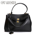 CY NICHE2024Genuine Leather Women's Tote Bag Lazy Bag Rodeo Briefcase Handbag Underarm Bag Large Capacity Crossbody Shoulder Bag
