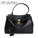 CY NICHE2024Genuine Leather Women's Tote Bag Lazy Bag Rodeo Briefcase Handbag Underarm Bag Large Capacity Crossbody Shoulder Bag