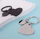 Stainless Steel Heart Keychain Blank For Engraving Metal Heart Charm Keychain Key Ring Mirror Polished Wholesale 1pcs
