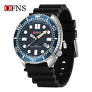 OFNS New Style Fashion 8033 Men's Quartz Watch Simple Fashion Waterproof Calendar Watch Casual Silicone Strap Watch Wristwatch