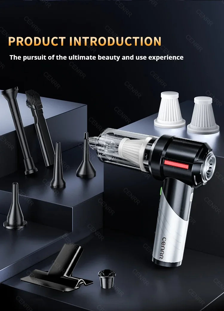 CENRR 998000PA Mini Car Vacuum CleanerCordless Powerful Wireless Car Cleaner HandHeld Portable Vacuum Cleaner Home Appliance