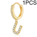 A-Z Letters Initial pendant earrings Hoop Earrings men Golden Color Jewelry Earring Aretes Alphabet name earrings women 1pcs