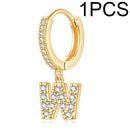 A-Z Letters Initial pendant earrings Hoop Earrings men Golden Color Jewelry Earring Aretes Alphabet name earrings women 1pcs