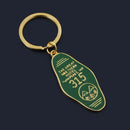 Tv Show Twin Peaks Key Chain Metal Green Enamel The Great Northern Hotel Room