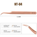 NATUHANA Anti-static Straight Eyelash Extension Tweezers Industrial Precision Curved Straight Lash Eyebrow Tweezers Makeup Tools