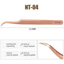 NATUHANA Anti-static Straight Eyelash Extension Tweezers Industrial Precision Curved Straight Lash Eyebrow Tweezers Makeup Tools