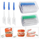 Interdental Silicone Brushes 200 Units Dental Toothpicks Brush Between Teeth With Thread Oral Cleaning Tools