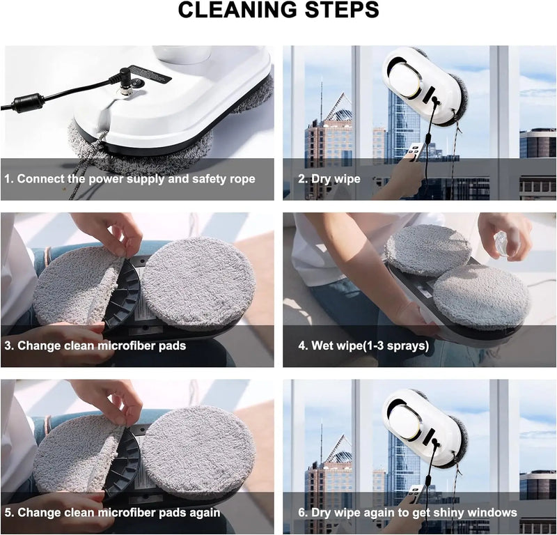 Intelligent Window Cleaning Robot Vacuum Cleaner Robot Window Cleaner Electric Glass limpiacristales Remote Control for Home