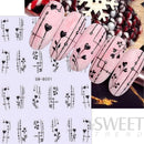 Red Wing Heart Nail Stickers 3D Glitter Stars Moon Lines Foil Metallic Manicure Valentines Decal Slider Manicure Decoration Tips