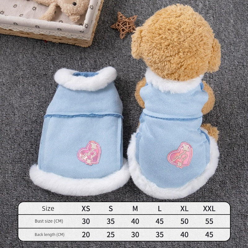 Dog Cat Clothes 2024 New Arrival Anti-Lint Teddy British Shorthair Blue Cat Kitten Small Puppies Warm Autumn and Winter Clothes